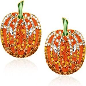 Halloween  Funny Pumpkin Skeleton Skull Spider Web Witch Hall  Earrings